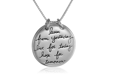 Live for Today Silver-Plated Pendant