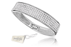 Crystal Journey 18k Platinum Plated Swarovski Elements Cuff Bangle Bracelet