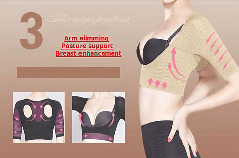 Arm Slimming Compression Wrap with Posture Support and Breast Enhancement