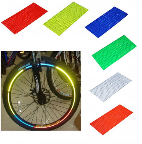 Fluorescent Bike Bicycle Cycling Tire Reflective Stickers