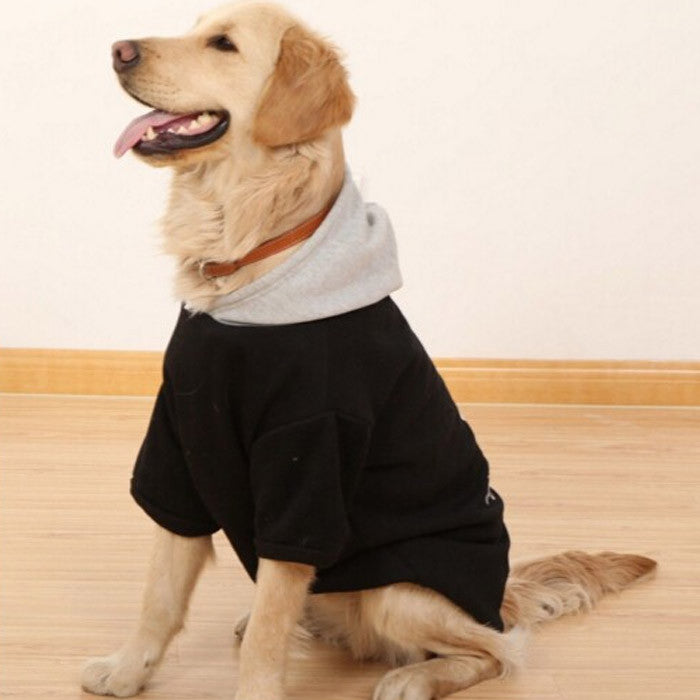 Winter Warm GrayBlack Cotton Blend Dog Coat