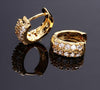Gold Plated White Zircon Fashion Earrings