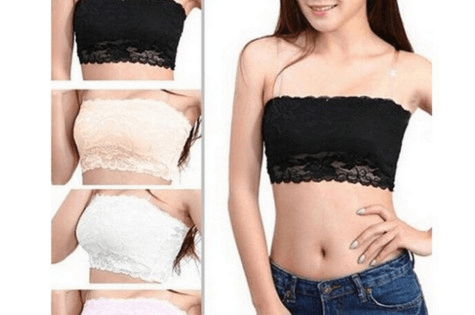 Sexy Lace Bandeau Tops with Invisible Straps