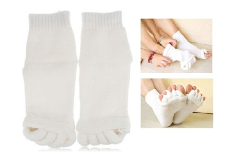 Pair of Therapy Alignment Toe Socks