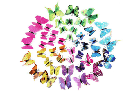 12 Butterfly 3D Wall Stickers