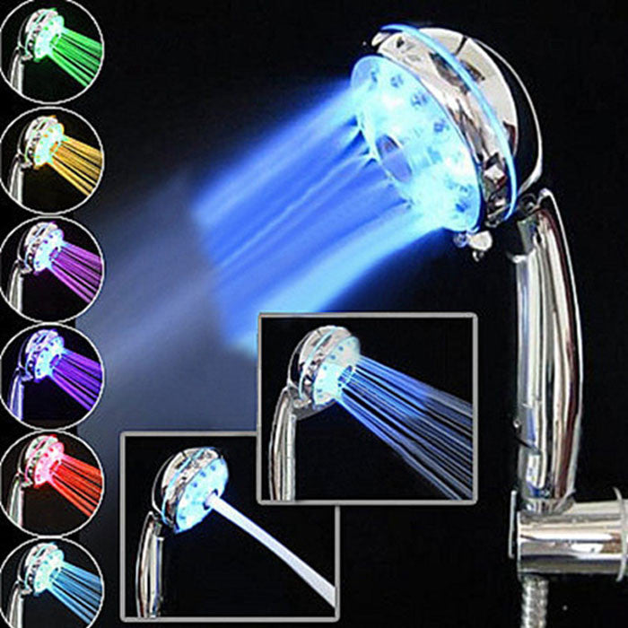 LED Shower Head Temperature Sensor RGB Bath Sprinkler