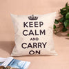Europe Style Crown Printed Cotton Linen Pillow Case