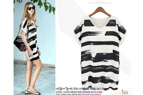 Fashion Striped Cover-up