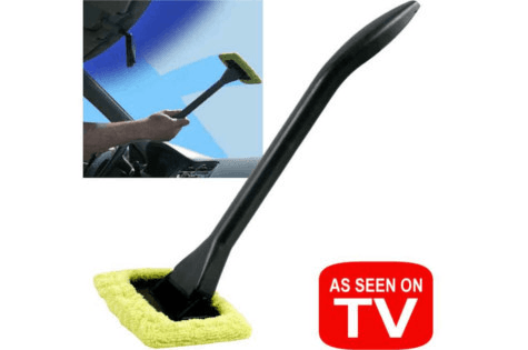 Handy EZ Windshield Wiper with Long Handle and Pivoting Head