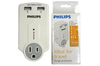Philips 3 Outlet Surge Protector with 2 USB Ports