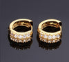 Gold Plated White Zircon Fashion Earrings