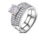 Crystal Two Rings Fashion Ring