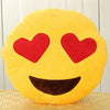 Emoji Emoticons Yellow Smiley Round Cushion Stuffed