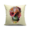 Skull Printed Linen Cushion