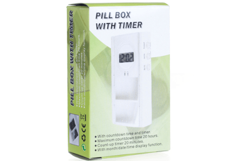 Pill Box with Digital Timer and Alarm Reminder