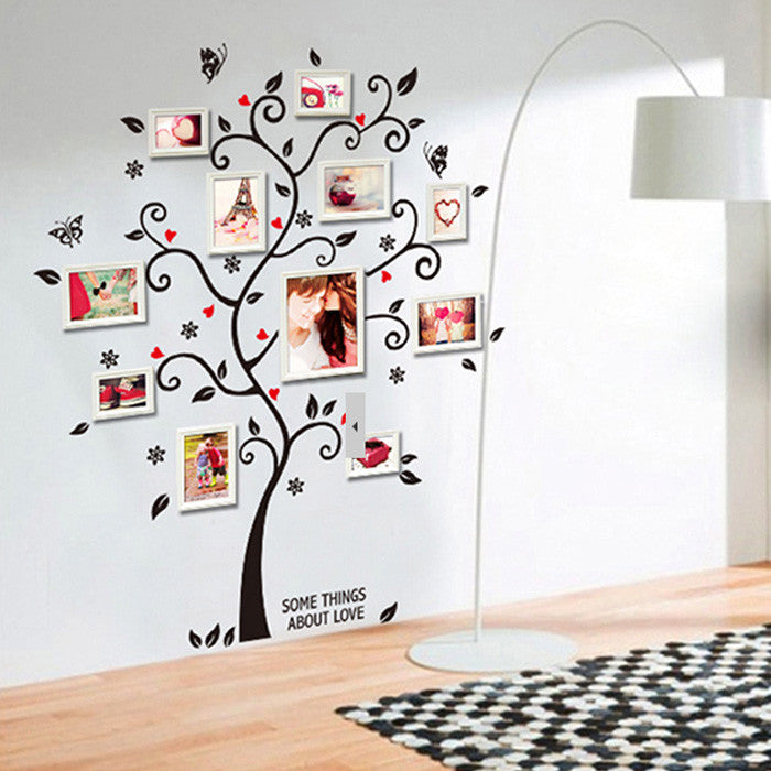 Chic Butterfly Tree Photo Frame Wall Sticker