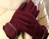 Suede Leather Fleece Gloves