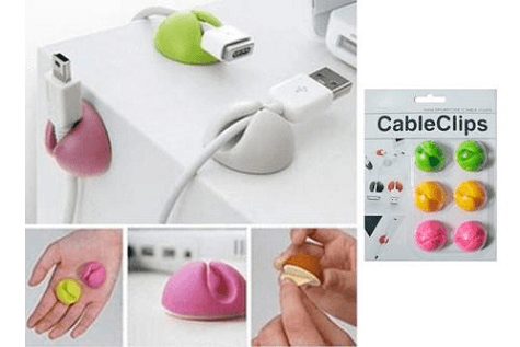 6-Pack of Universal Cable Clips