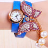 Butterfly Watches with Leather Strap