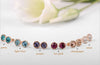TENSHI Gold plated Crystals Stud earrings
