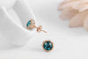 TENSHI Gold plated Crystals Stud earrings