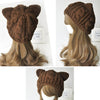 Wool Knitted Beanie with Cat Ears