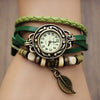 High Quality Women Genuine Leather Vintage Watch /bracelet Wristwatches
